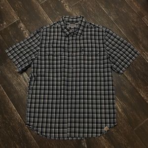 Carhartt Blue/White Checkered Button Down Shirt